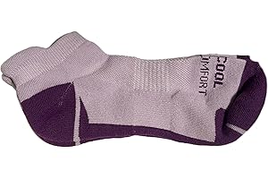 32 Degrees Women's Comfort ColorBlock Running Socks in Soft Orchid