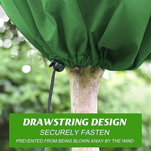 Miniatura 6 de Alpurple - Funda de invierno con cordón para plantas, funda de protección de plantas cálidas, manta de tela contra heladas que protege las plantas