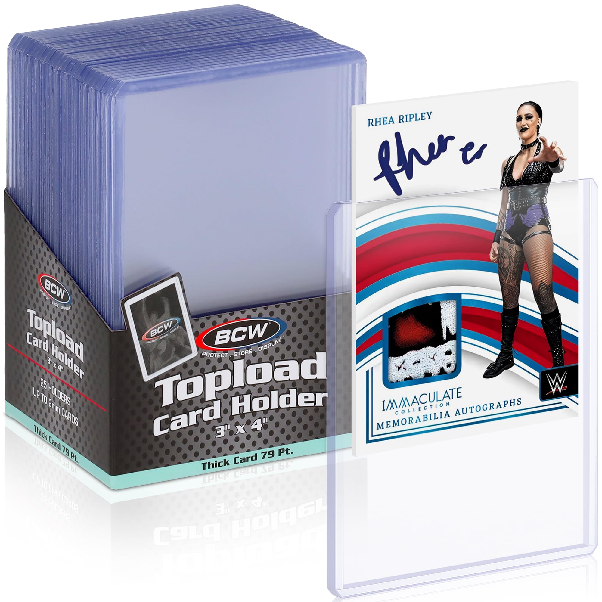 Amazon.com: BCW Thick 79PT Card Top Load Holder (Pack of 25), 3 x
