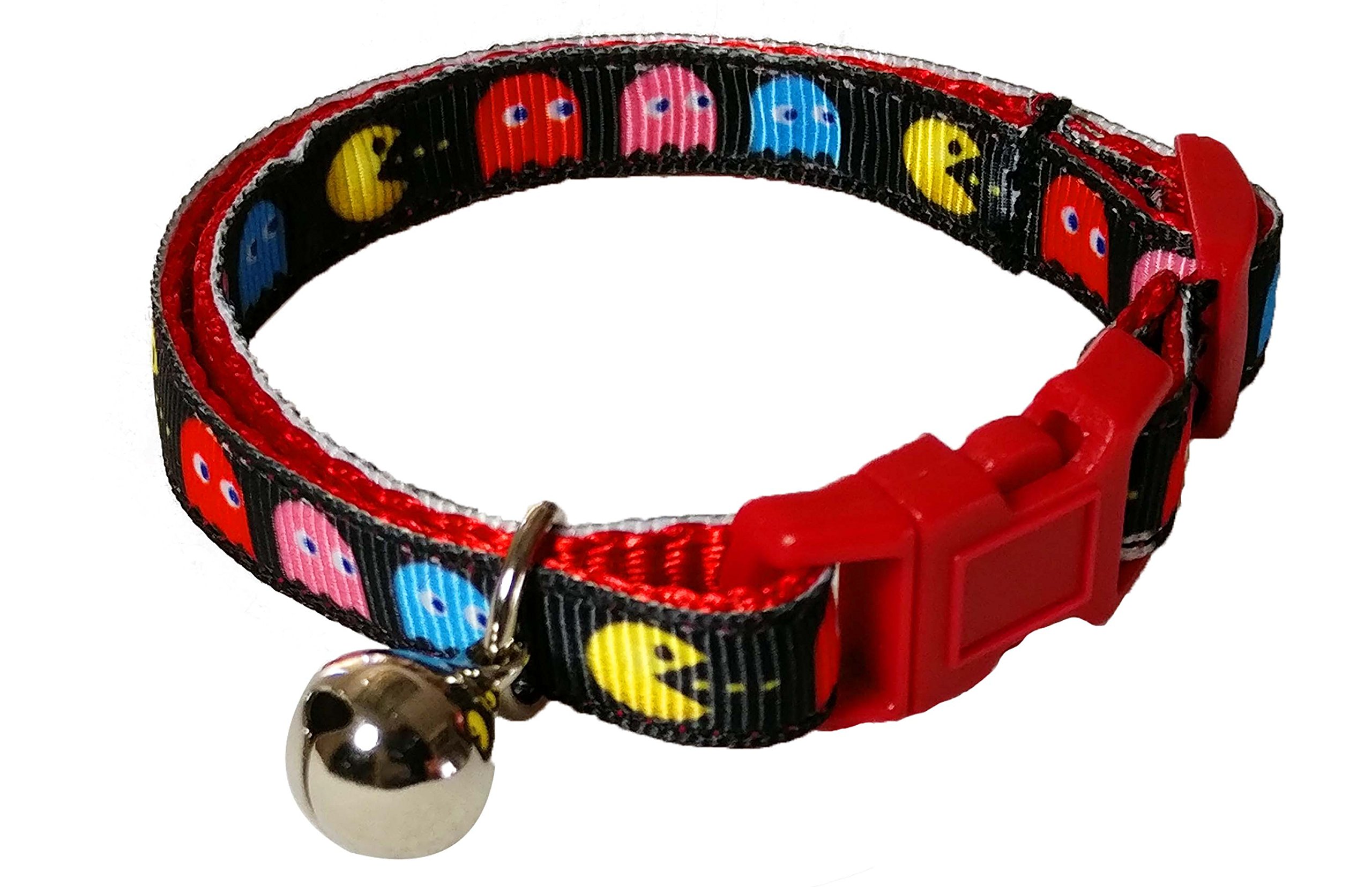 Spoilt Rotten Pets Retro Gamer Cat Collar UK Made Bell & Safety Buckle