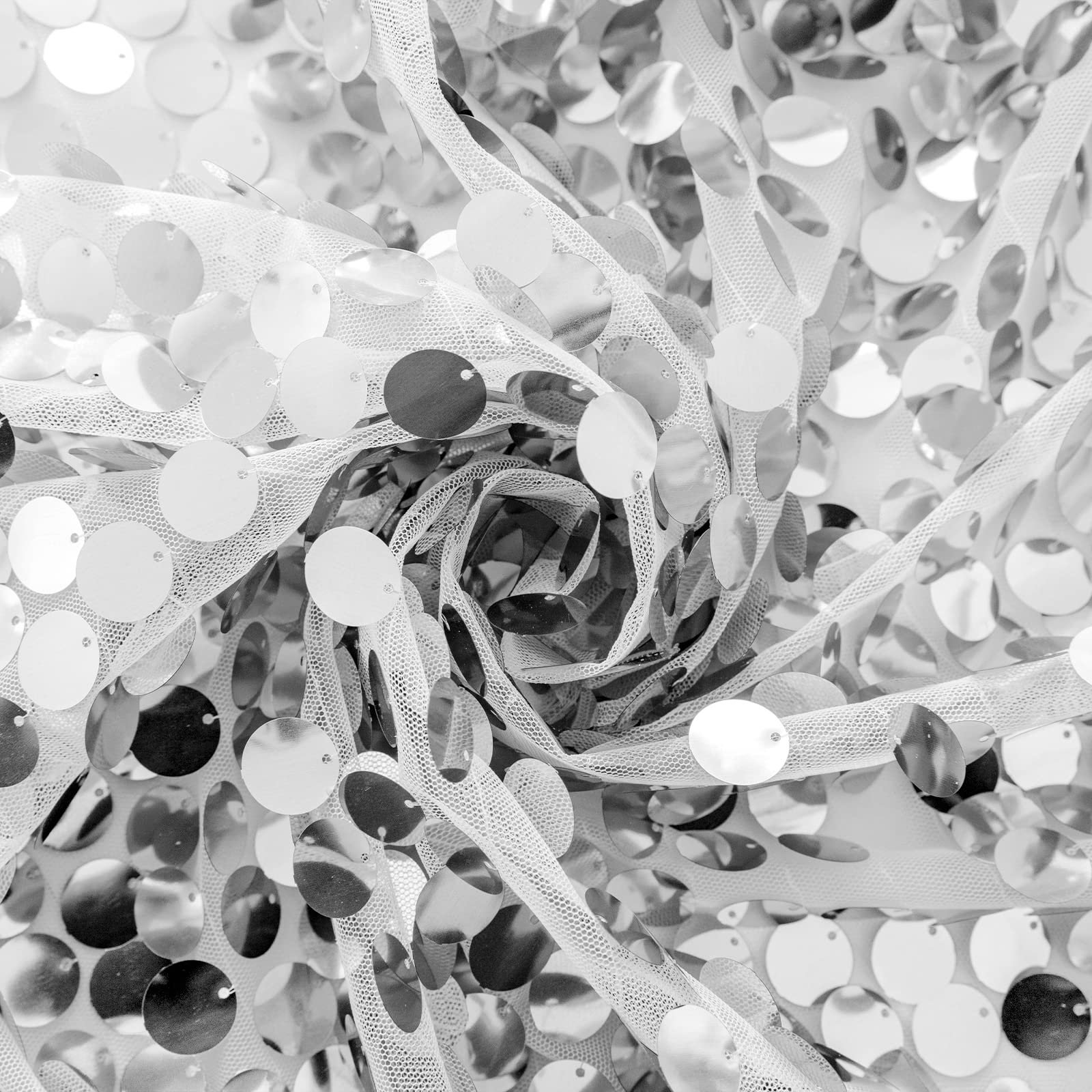 Sugargirl Rideau de fond à paillettes argentées de 18 mm x 2,7 m pour photographie de fête, mariage, anniversaire (argenté, 2 panneaux)