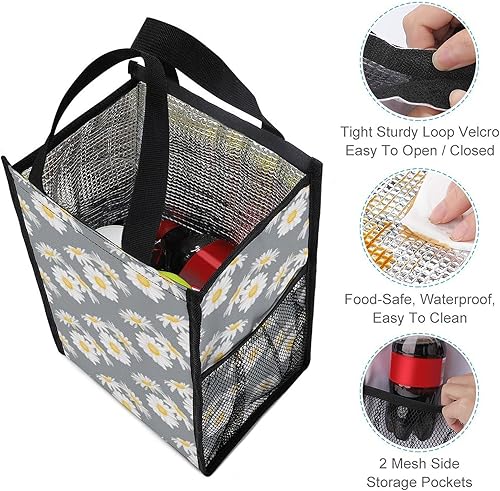 Miniatura 3 de Little Daisy - Bolsas de almuerzo para mujeres y hombres, lonchera aislada, bolsa reutilizable para oficina en casa