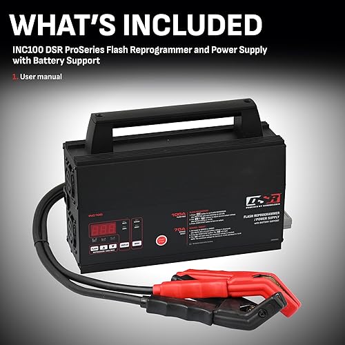 Miniatura 4 de Schumacher INC100 DSR ProSeries - Cargador de batería con reprogramador de flash y fuente de alimentación con soporte de batería - 100 A, 12 V