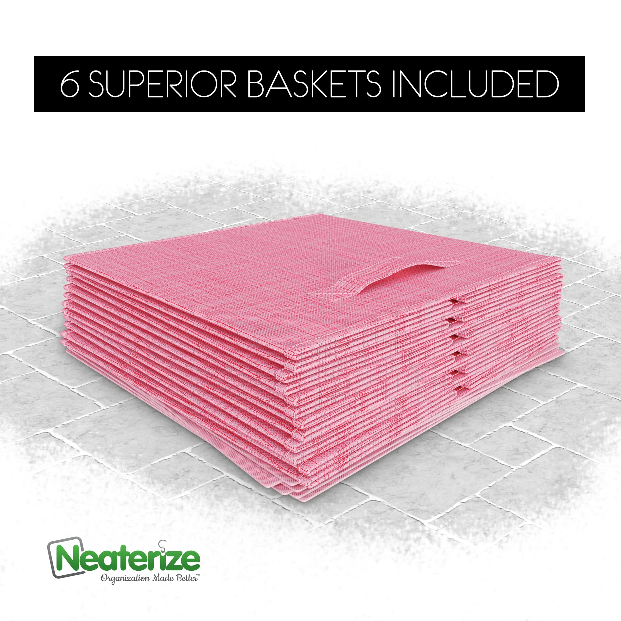 13x13 Large Storage Cubes Set of 6 Storage Bins. Features Dual