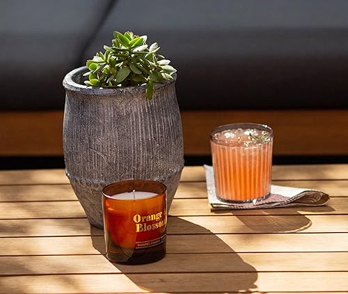 Miniatura 5 de RAKLE Candles for Home - Vela perfumada de flor de naranja de 7.4 onzas, tarro de vela de mezcla de cera de soja prémium con tapa para el hogar,
