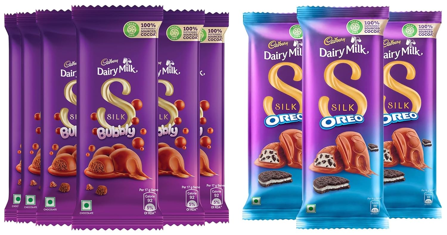Cadbury Dairy Milk Silk Oreo Chocolate Bar, Pack of 3 x 130g & Cadbury