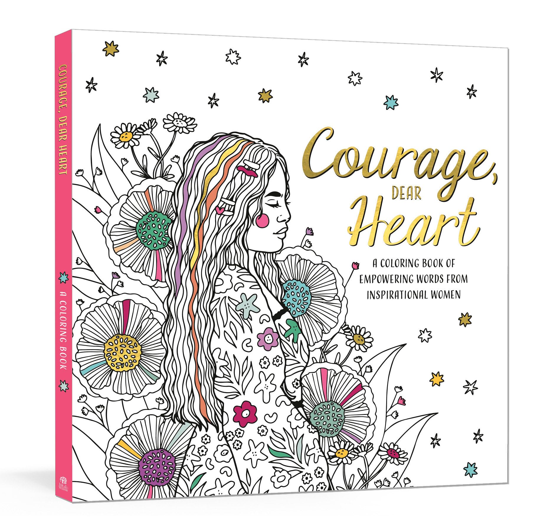 Amazon.com: Courage, Dear Heart: A Coloring Book of Empowering Words ...