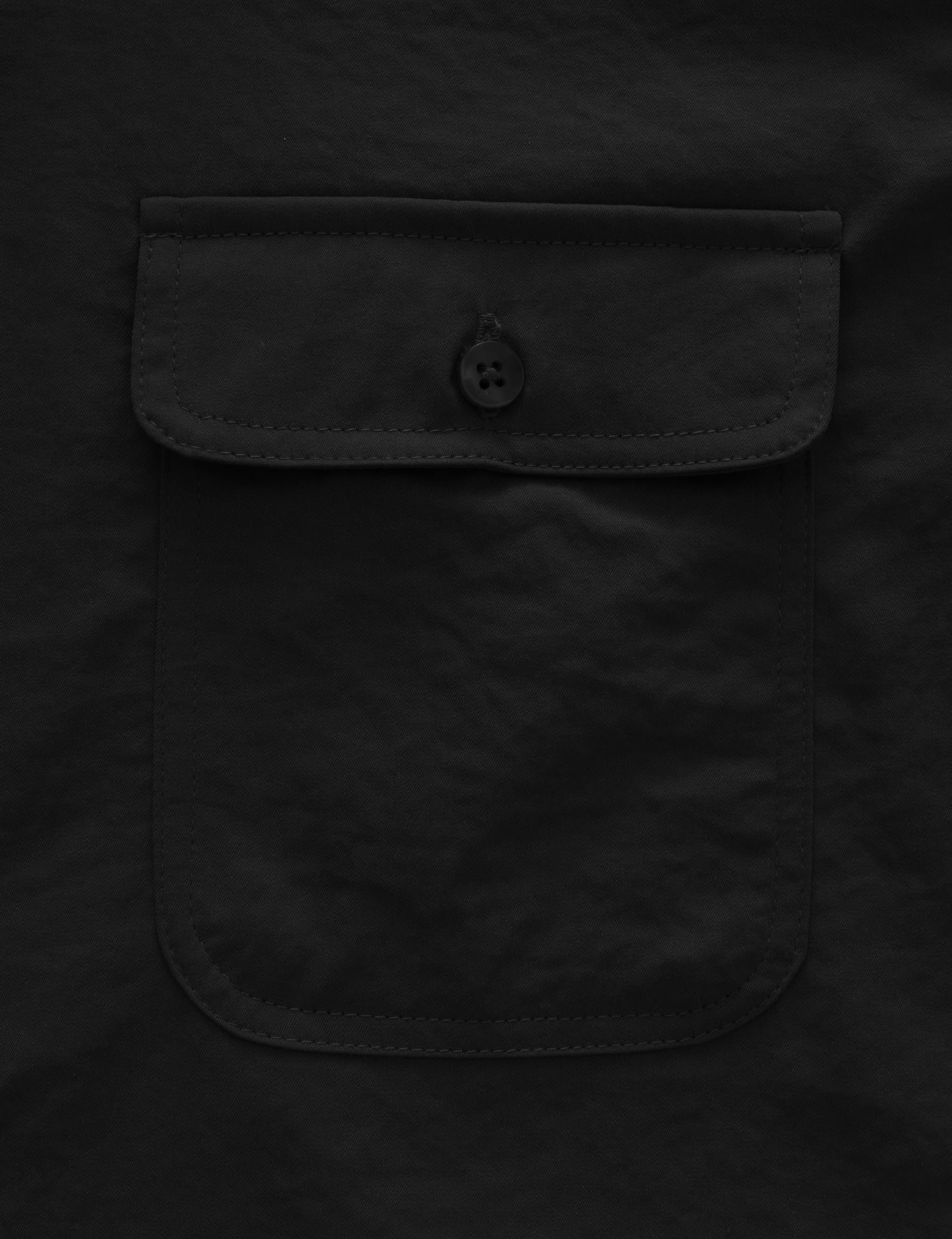 JOGAL Camisa de manga corta con botones para hombre, ajuste regular, camisa de trabajo con botones y dos bolsillos