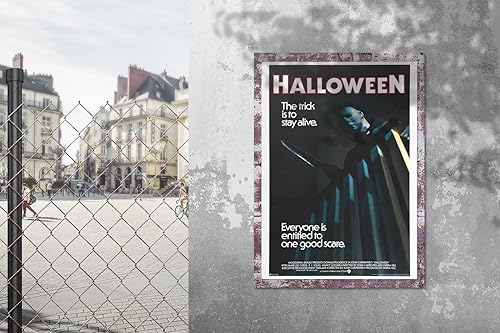 Miniatura 8 de Póster de película de Halloween, decoración clásica de Halloween, decoración de pared, mercancía de película de terror, arte de pared, máscara de