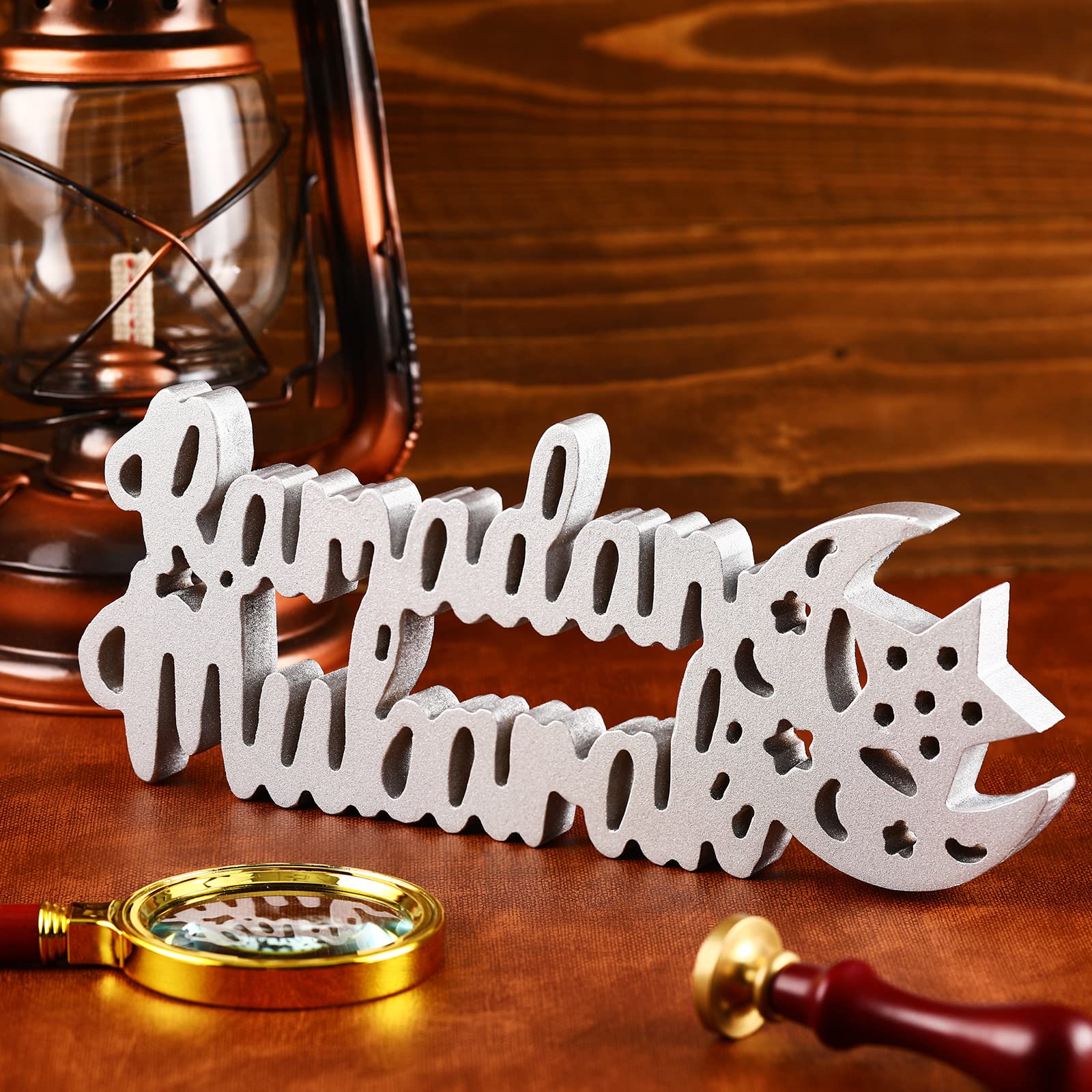 Plaque en bois de l'Aïd Moubarak : décoration islamique pour la maison avec LED en option - France Plaque en bois de l'Aïd Moubarak : décoration islamique pour la maison avec LED en option - France