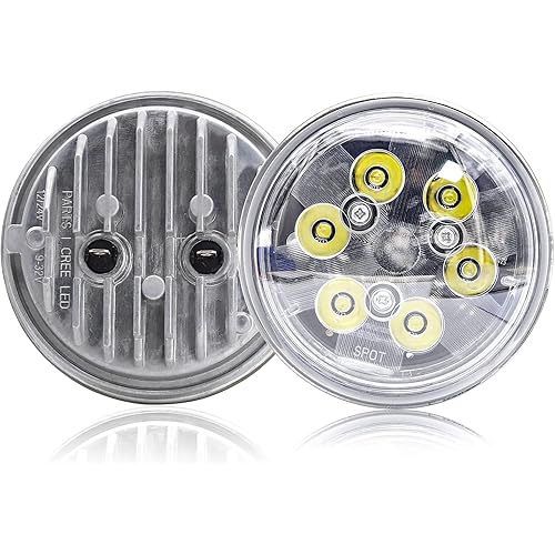 NWpangu 2PCS Par36 Tractor LED Work Light, 18W Sealed Beam Spreader Light Airplane Landing Light, IP67 Waterproof for Tractor, Aircraft, Agricultural Equipment Light Replacement.