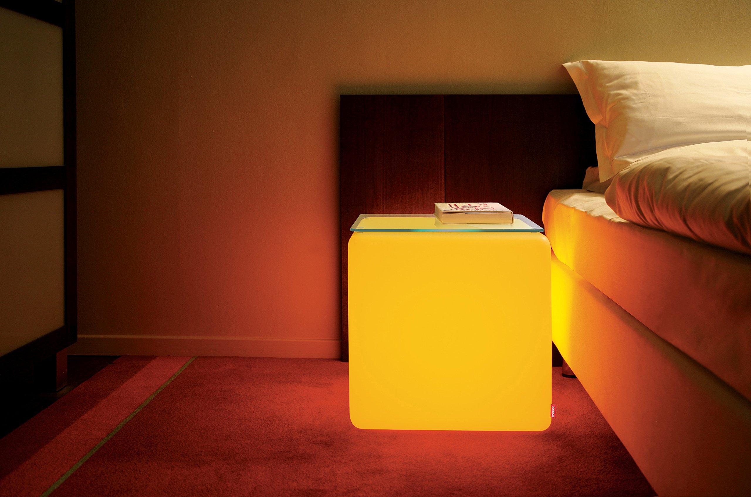 Moree Cube Intérieur LED tabouret lumineux et table basse de salon cubique