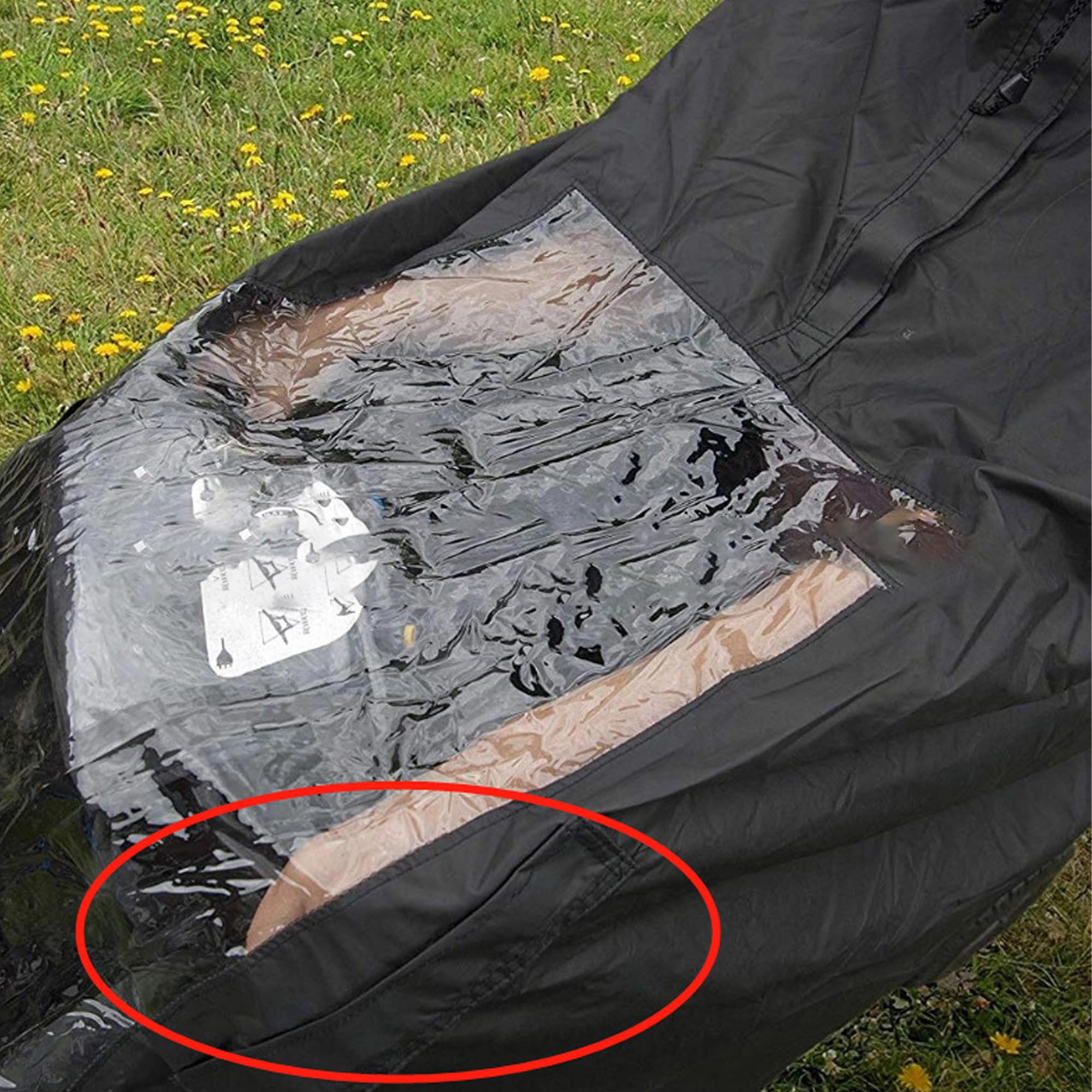 Copertura Impermeabile Antipioggia, Schiena Con Specchio Retrovisore e Riflettore, Poncho Antipioggia Per Veicoli Elettrici, Poncho Impermeabile Per Sedie a Rotelle Con Cappuccio