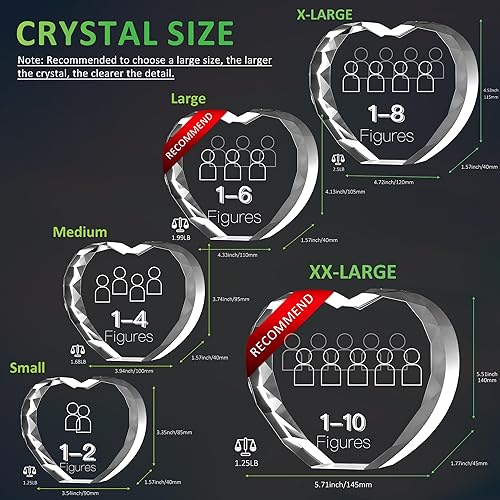 Miniatura 5 de Foto de cristal 3D, regalos personalizados para padre, papá, marido, mamá, esposa, hombres, mujeres, ella, él, regalos de cumpleaños conmemorativos