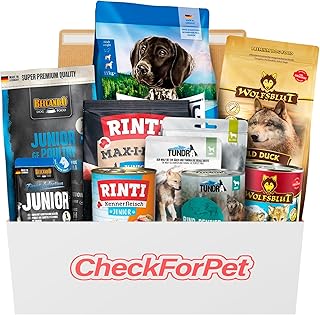 Hundefutter Probierpaket Junior – Probierbox für Welpen & Junghunde mit Top-Bewerteten Marken zum Testen - Futterprobe Nass- & Trockenfutter - Welpenfutter Geschenkidee
