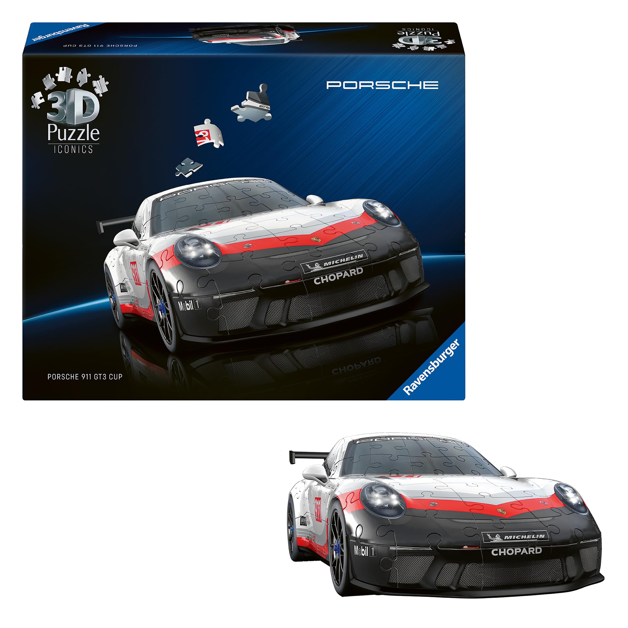 Ravensburger Puzzle 3D Iconics - Porsche 911 Gt3 Cup