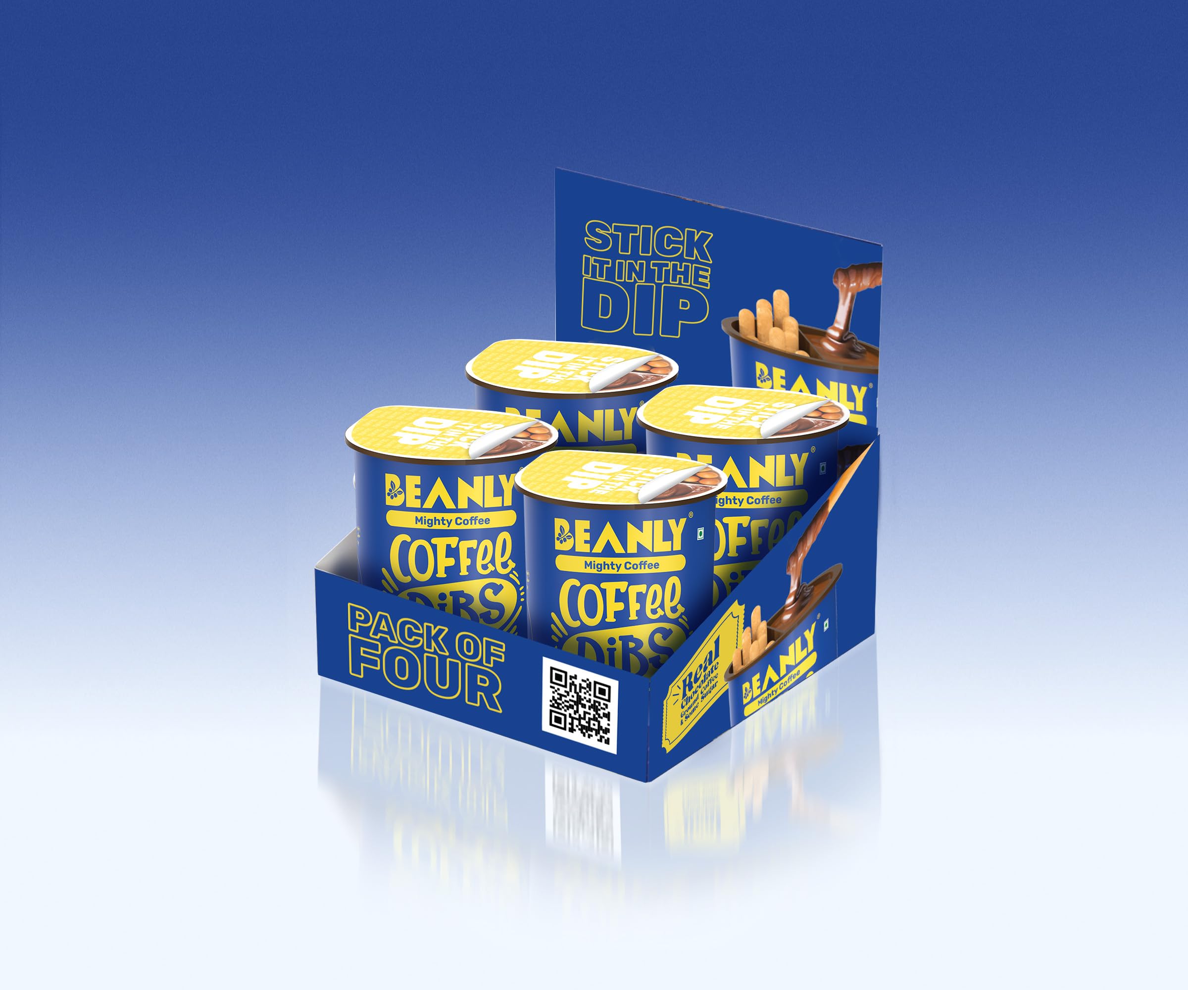 Beanly Mighty Coffee Spread with Breadsticks [52g x 4] - Pack Of 4