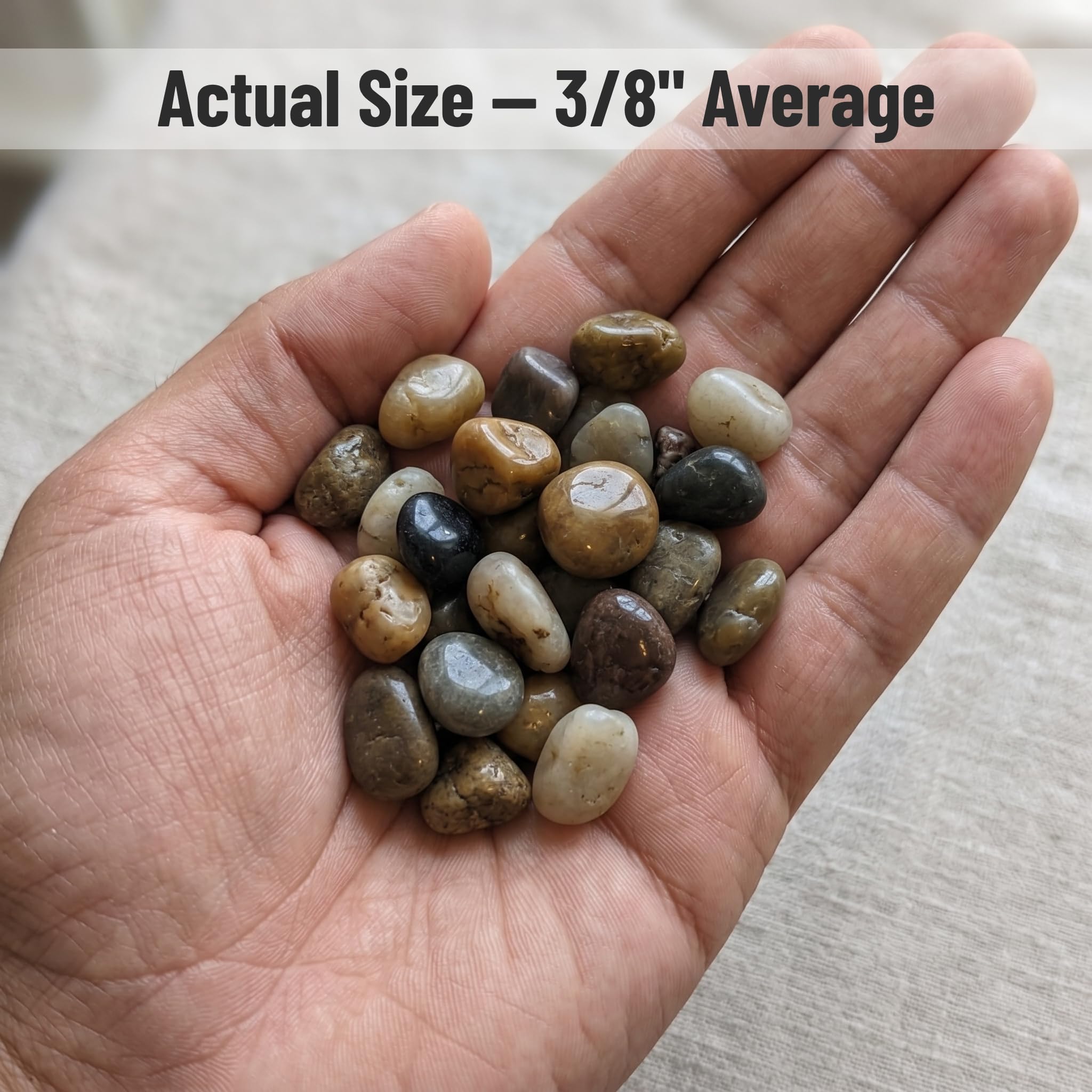 Midwest Hearth Natur Deko Poliert Gemischt Pebbles 3/20,3 cm Kies Größe 10-LB Bag Verschiedene Farben