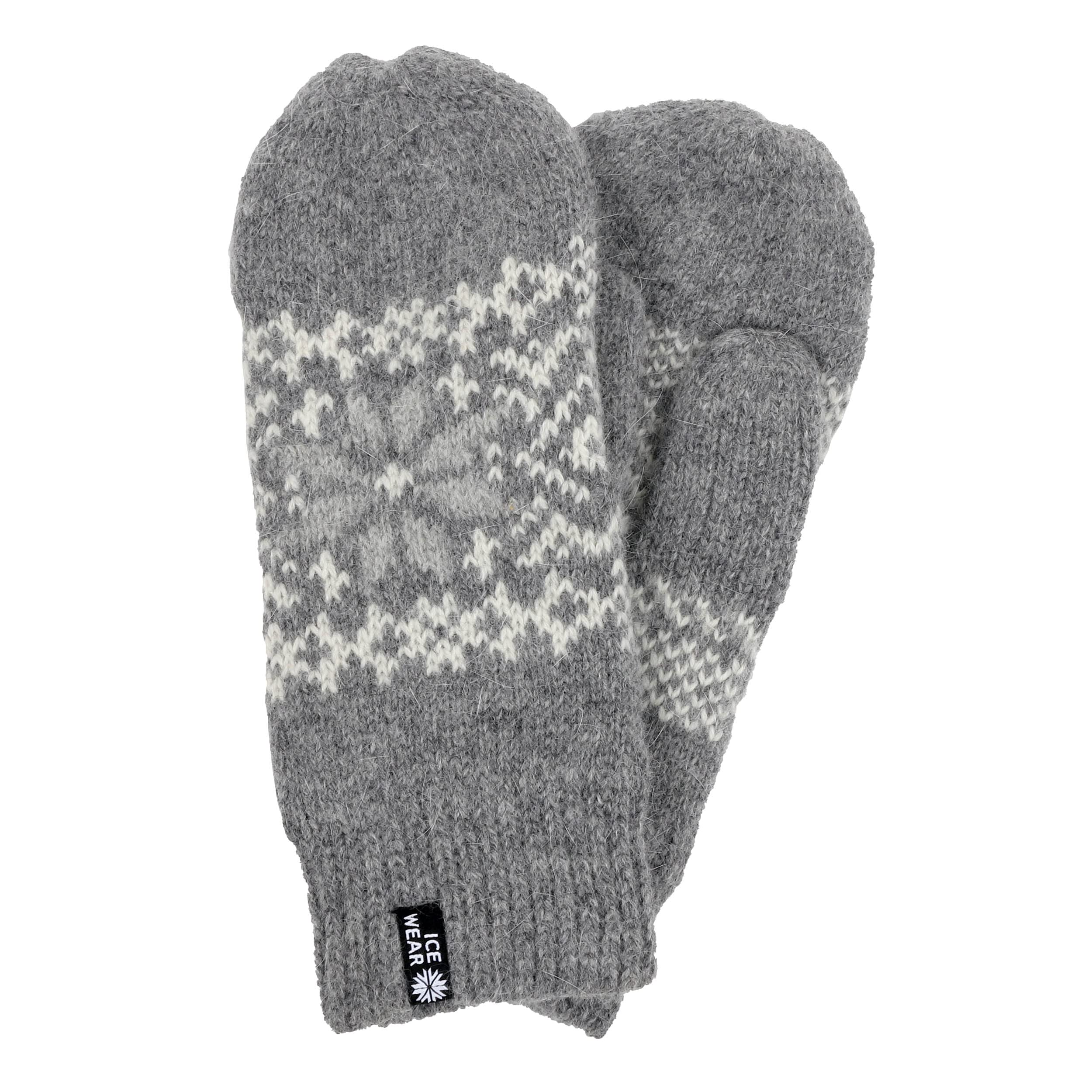 ICEWEAR Papey wool mittens (Gray)