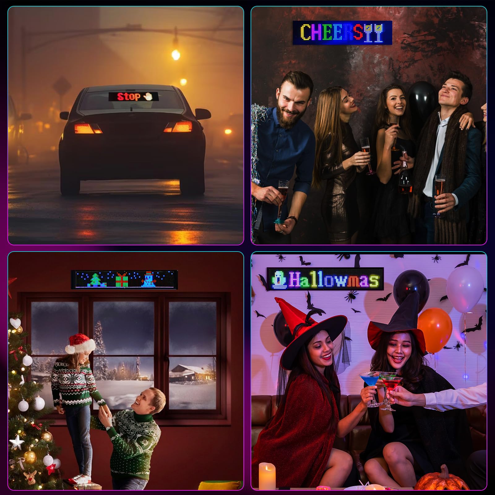 ZKYMZL Display LED flessibile con telecomando e ricarica USB, regalo fai da te a LED per compleanni, Natale o feste
