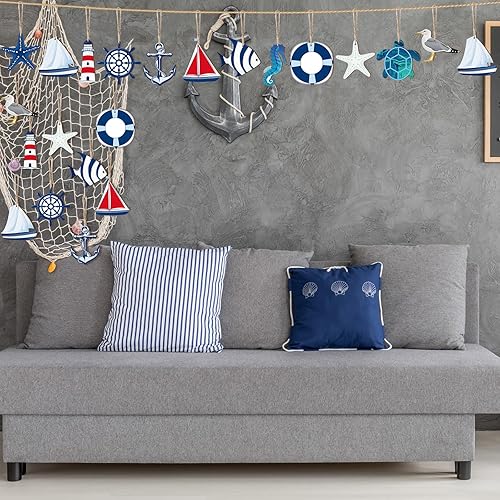 Vista 14 de Tradder 36 piezas de adornos colgantes de madera de Halloween de madera, calabaza, fantasma, bruja, sombrero, arañas, murciélagos, adornos