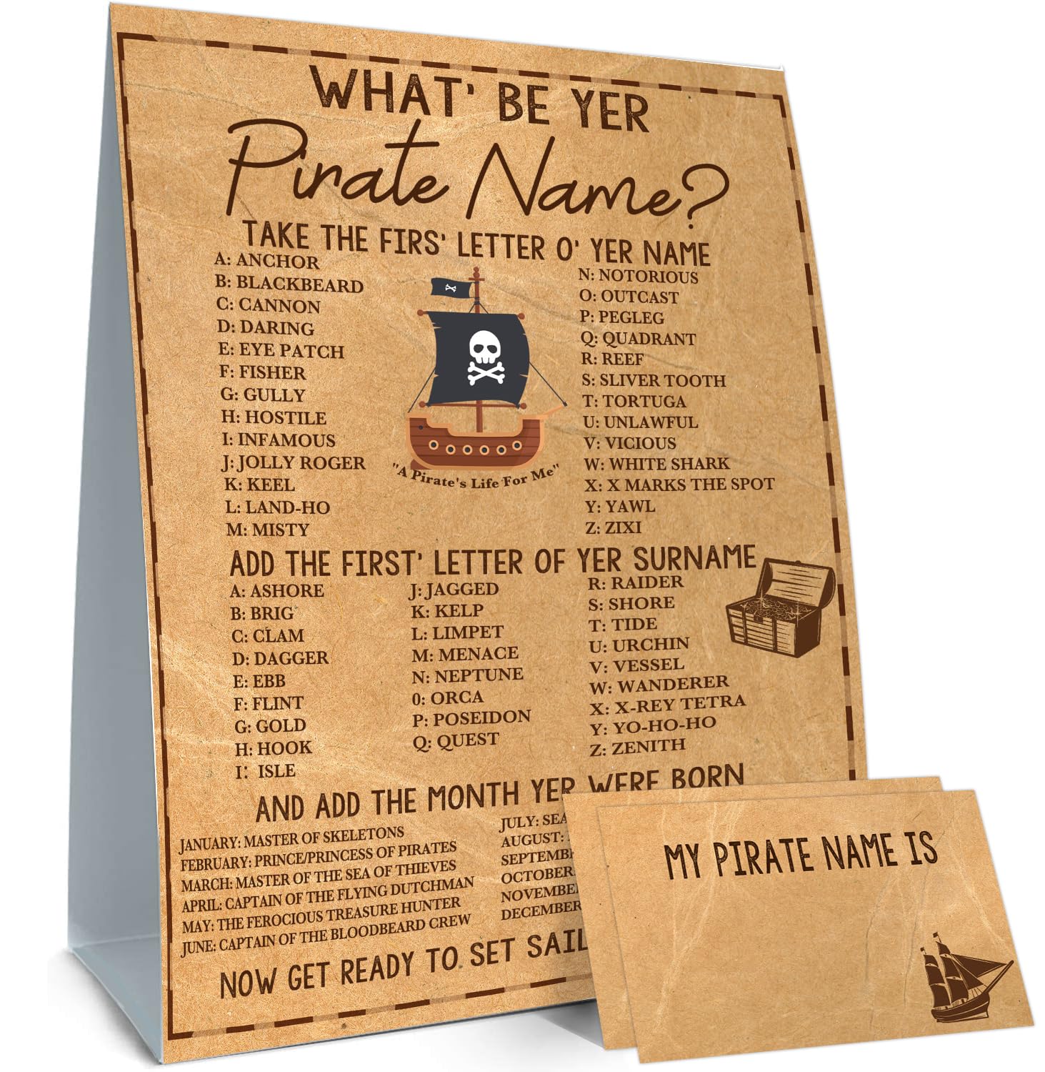 amazon-com-what-s-your-pirate-name-1-game-sign-and-30-name-stickers-treasure-hunt-birthday-party-camping-birthday-party-activity-fun-for-adults-kids-game-home-kitchen for What S Your Pirate Name Free Printable Amazon.com: What's Your Pirate Name,1 Game Sign and 30 Name Stickers, Treasure Hunt Birthday Party,Camping Birthday Party Activity, Fun for Adults & Kids Game : Home & Kitchen for What S Your Pirate Name Free Printable