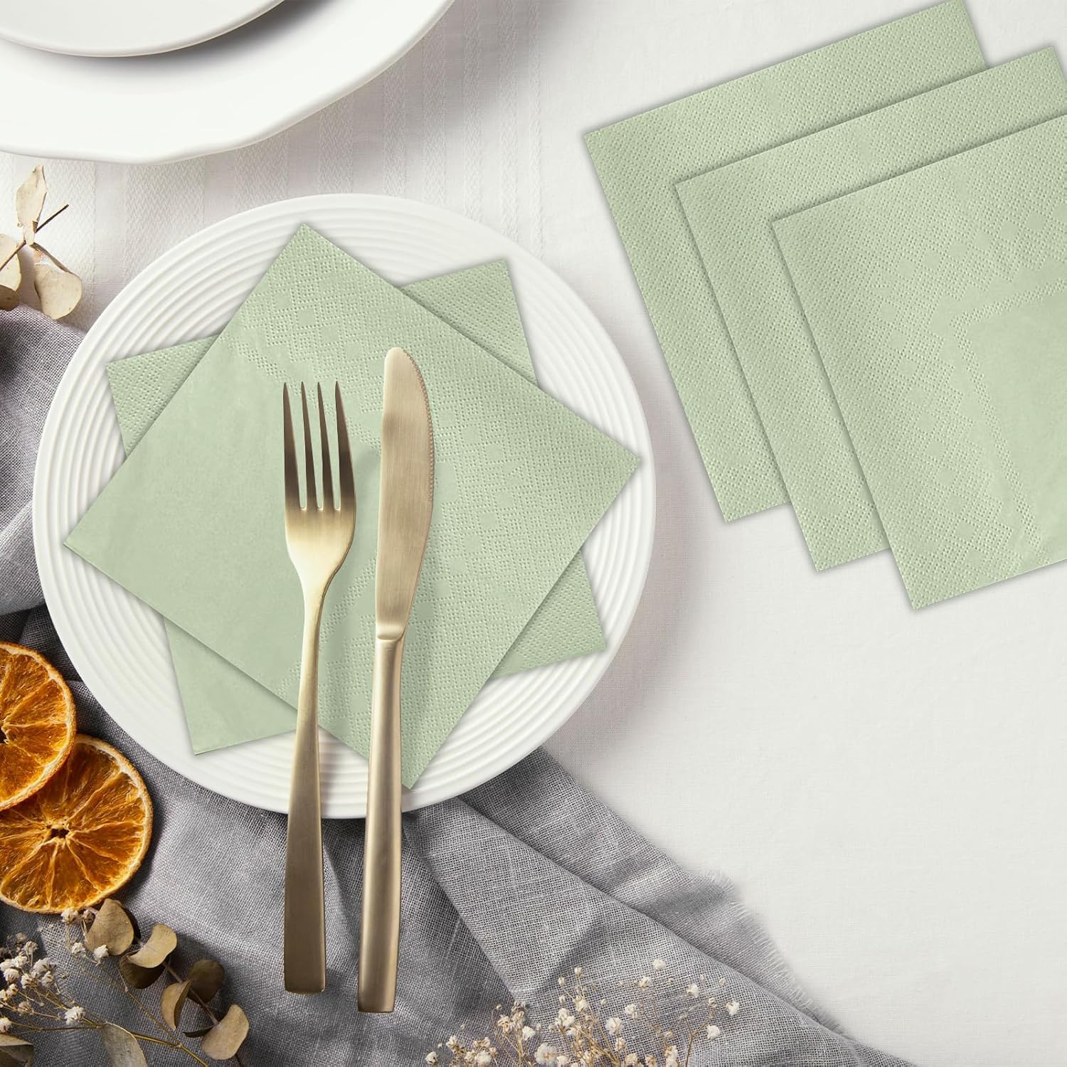 Spakon 100 stuks 2-laags cocktailservet wegwerp zachte servetten voor diner bruiloft feest babyshower verjaardag bruidsverjaardag receptie, 5 x 5 inch ( groen Spakon 100 stuks 2-laags cocktailservet wegwerp zachte servetten voor diner bruiloft feest babyshower verjaardag bruidsverjaardag receptie, 5 x 5 inch ( groen