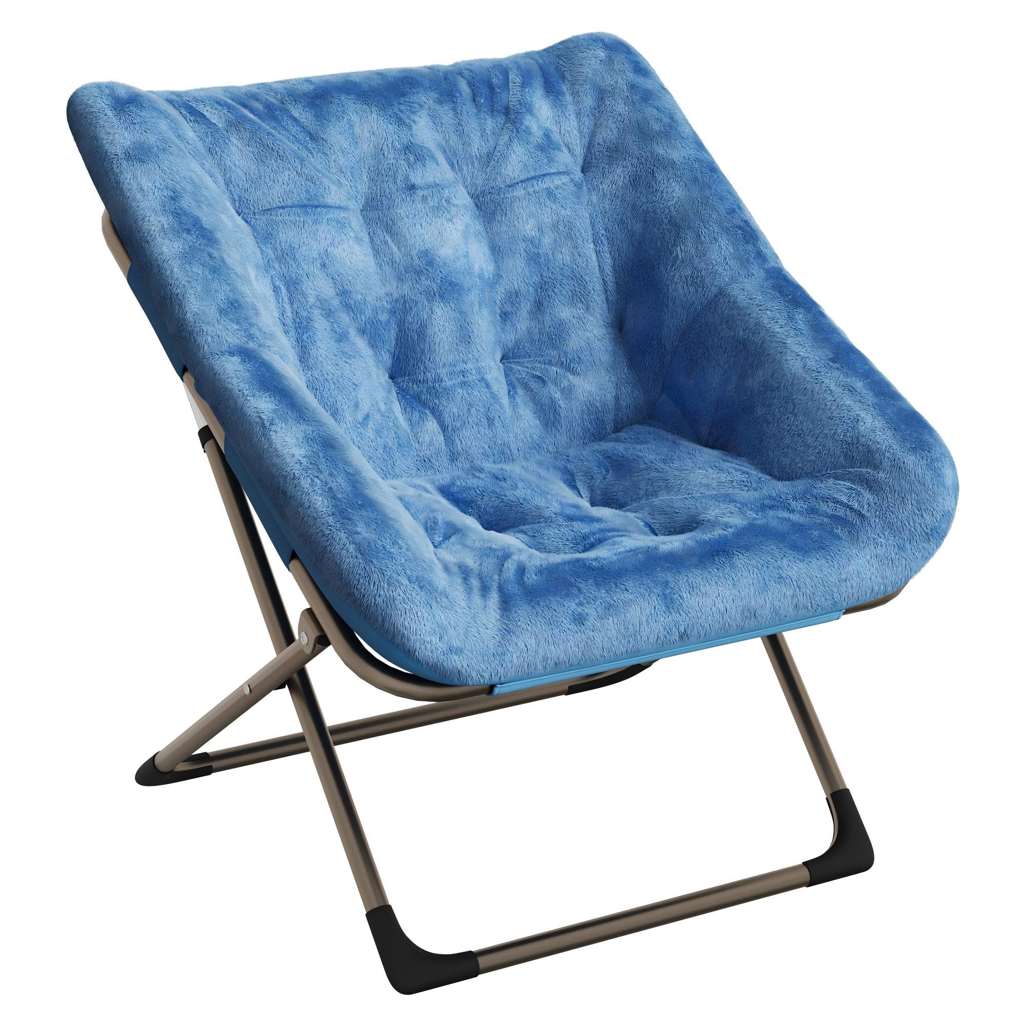 Sillón Plegable De Interior, Sillón De Salón Mullido y Afelpado, con Estructura Metálica Resistente, Sin Necesidad De Montaje, Ideal para Apartamentos, Dormitorios y Oficinas