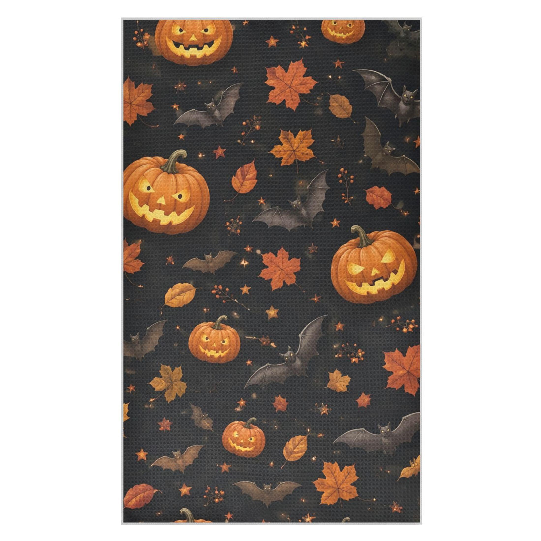 Kutsu Pumpkins Waffle Weave Kitchen Towels Absorbent Quick Drying Dish Towels for Kitchen, Decorative Tea Towel, 18x30 in