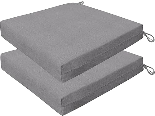 Miniatura 9 de Honeycomb Cojín para asiento de comedor para interiorexterior Cabana Stripe Stone Grey Relleno de fibra reciclada, resistente a la intemperie,