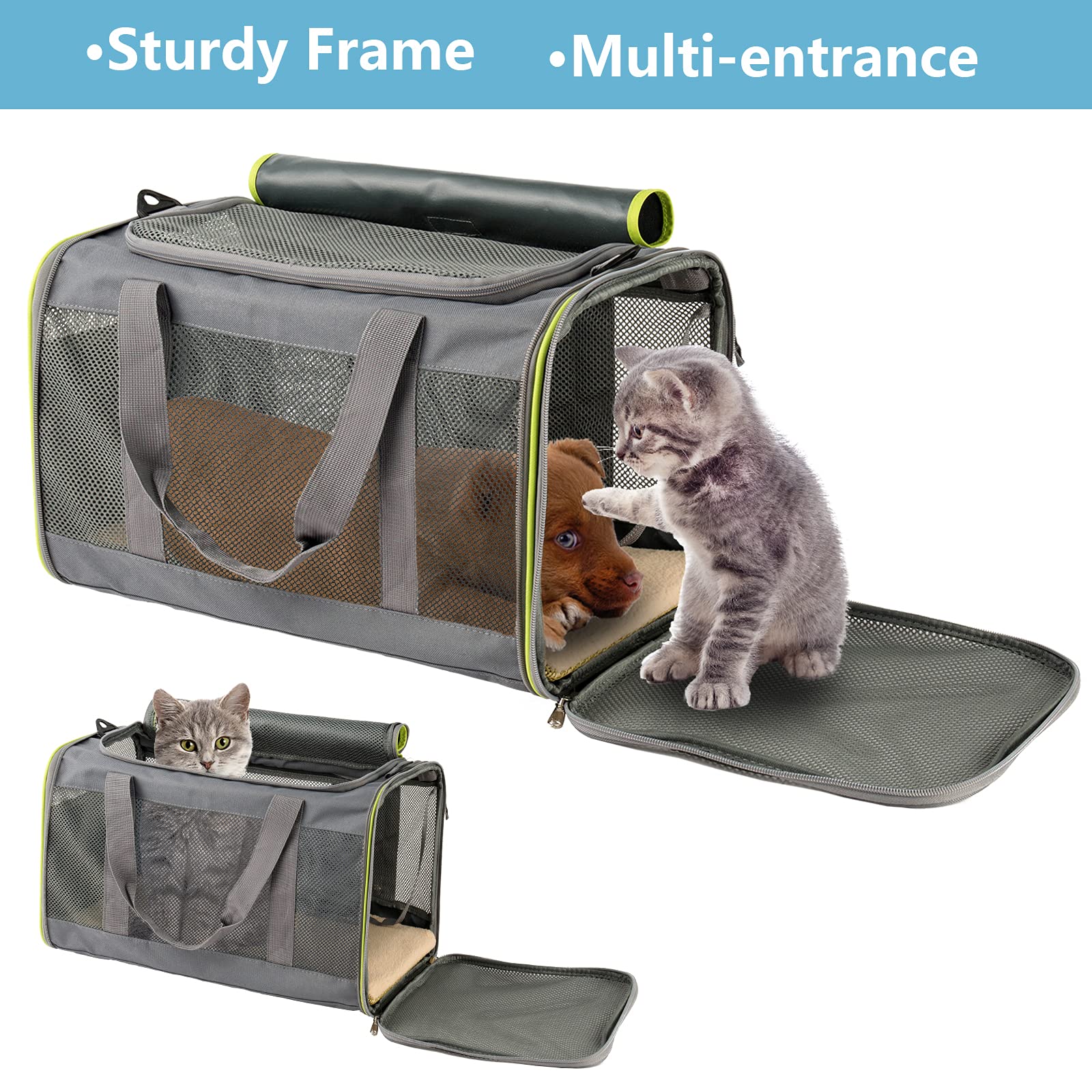 ELLONI Cat Carriers for Large Cats 20 lbs Soft Sided Pet Carrier Bag Cat Carrier Airline