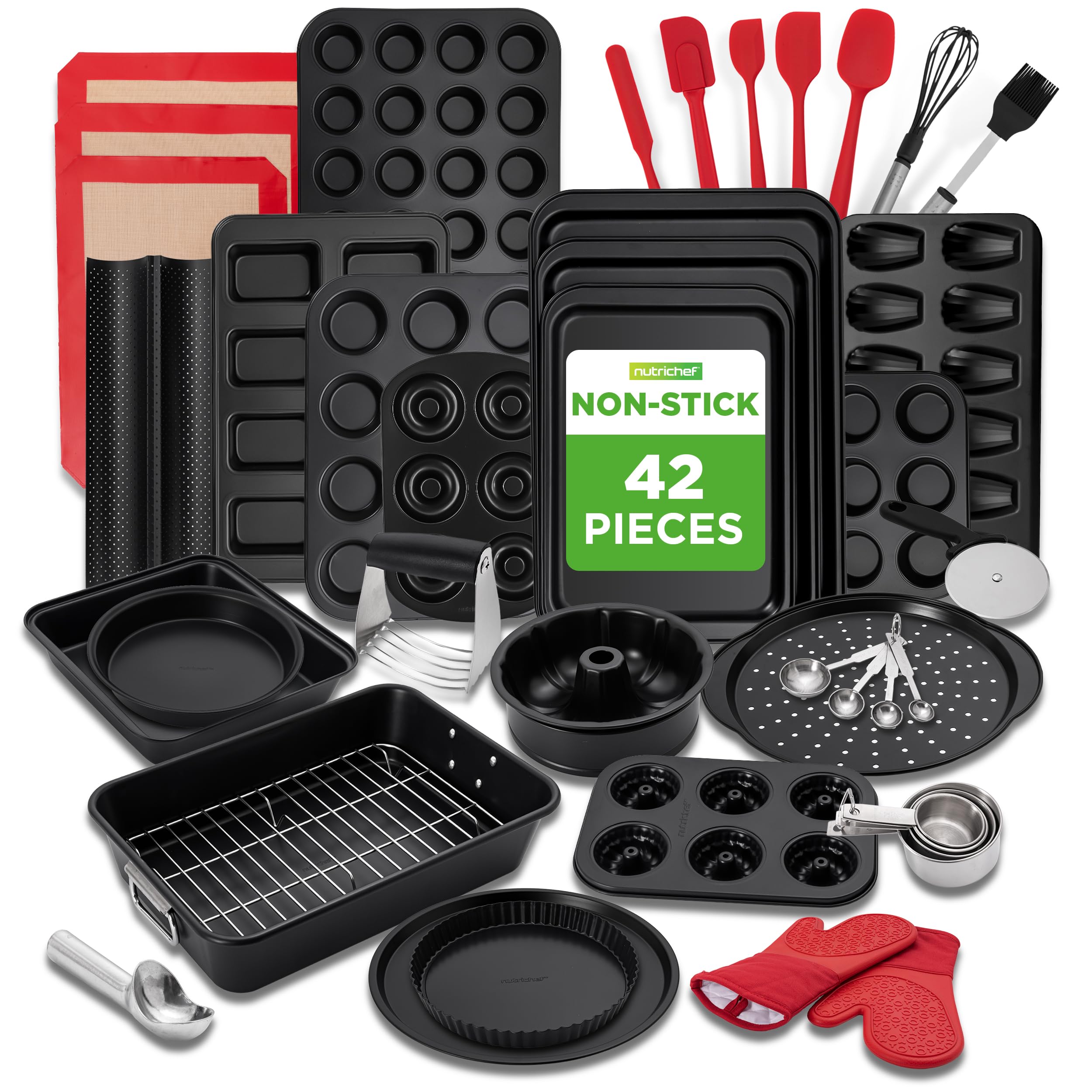 NutriChef 42-Piece Ultimate Nonstick Bakeware Set