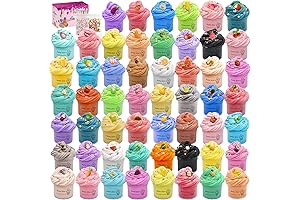 54-Pack Ultimate Slime Kit: A Rainbow of Slippery, Squishy Fun
