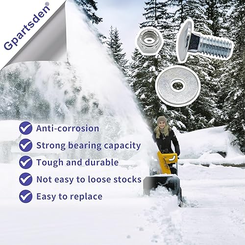 Miniatura 6 de 6PK 710-0451 712-04063 Kit de tuercas y arandelas para zapata deslizante MTD Cub Cadet Yardman 784-5580 736-0242 712-04063 GW-37002 soplador de nieve