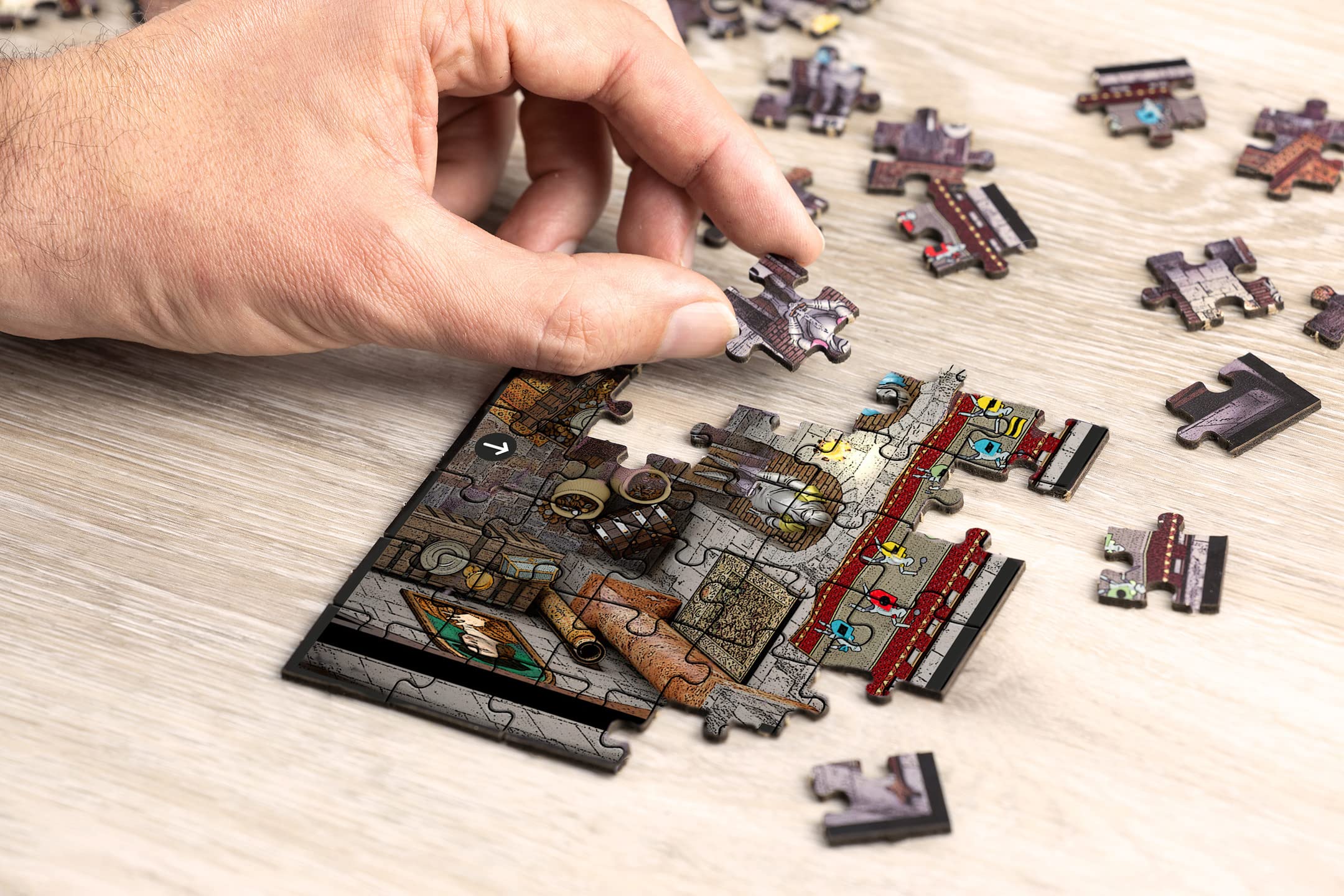 Noris Escape Room 606101976 - Puzzle con avventura, The Baron, The Witch & The Thief – Famiglia e gioco da tavolo per appassionati di puzzle, con 3 casi, dai 14 anni in su, marrone chiaro