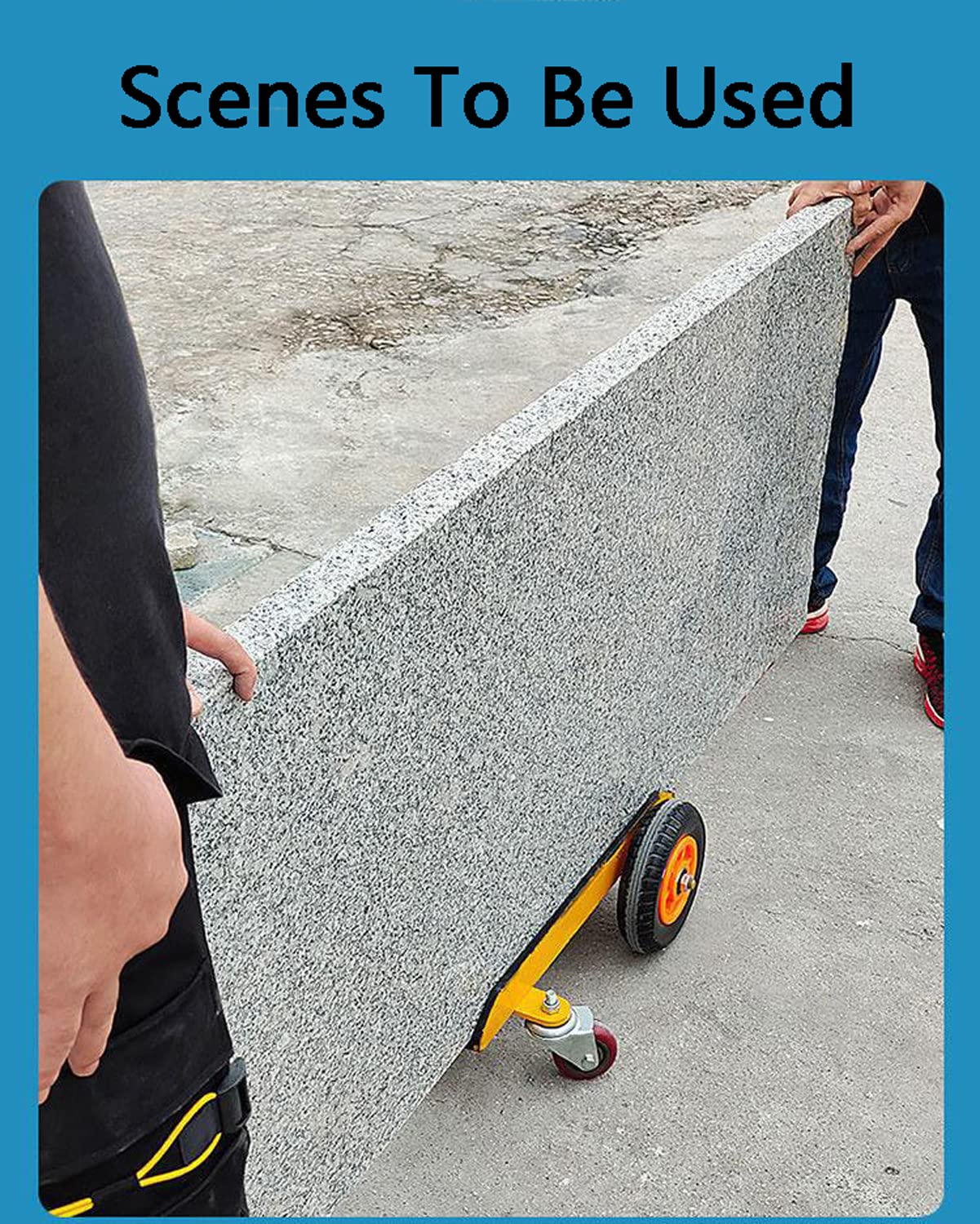 Plataforma rodante de panel resistente para material de lámina, vidrio, madera contrachapada, puertas y ventanas, capacidad de 300 kg, ruedas de neumáticos sólidos, ancho de viga en I de 3.4 a 7.87