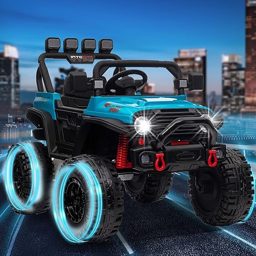 Miniatura 6 de FINITO Camión eléctrico de 24 V UTV todoterreno con batería grande y potente con ruedas con control remoto de 2.4 G para padres de 2.4 G para auto