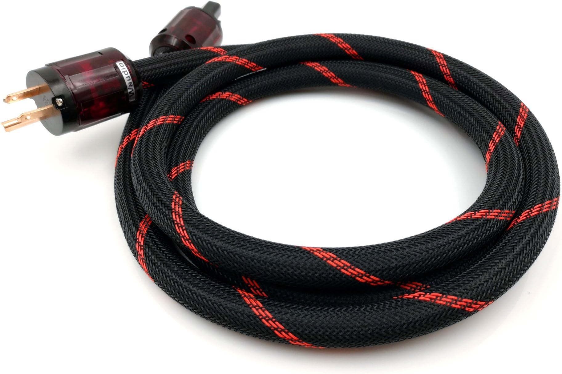 WAudio 10 AWG Hi-End HiFi Audio Universal AC Power Cable Power Cord US Plug - 6.6FT (2M)