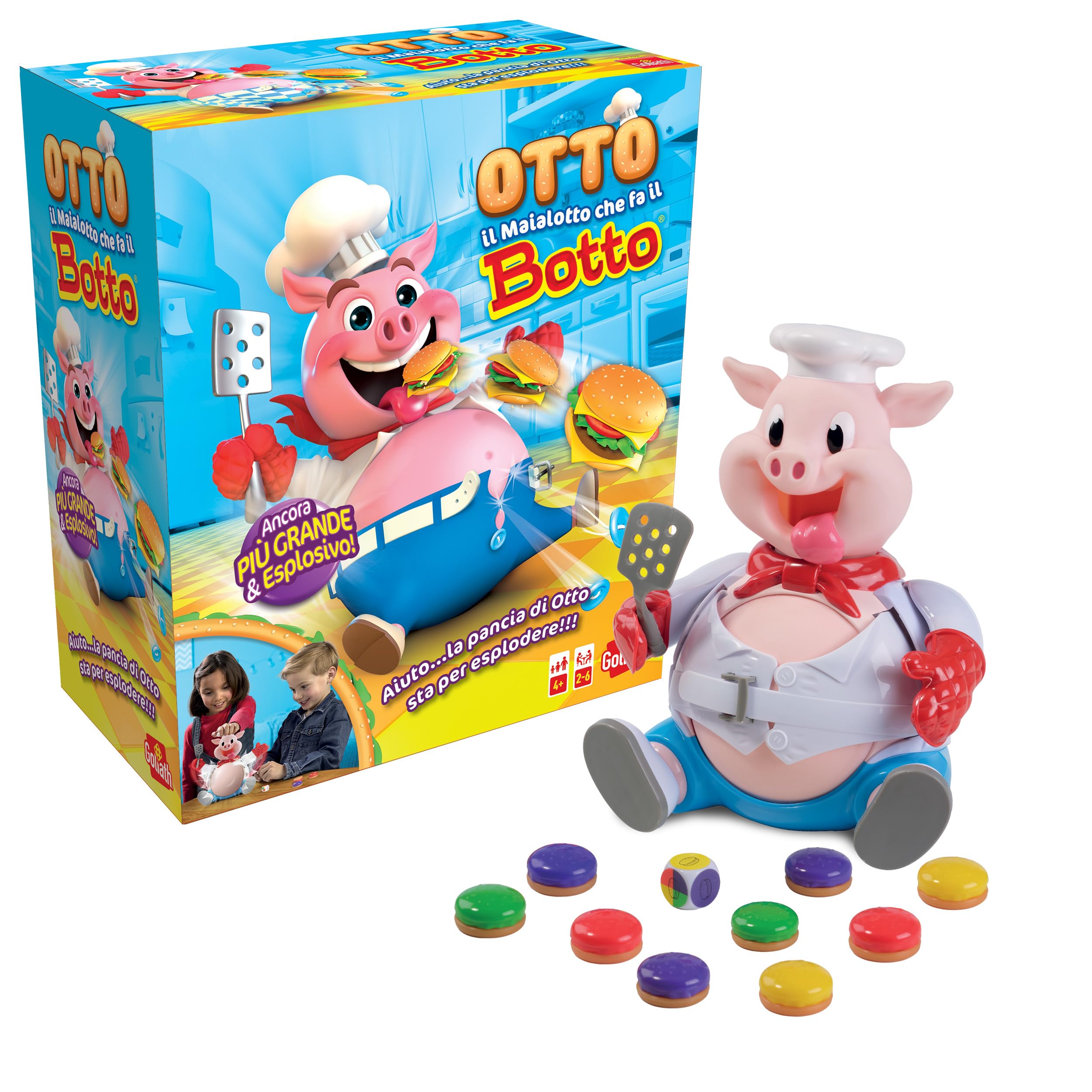 Goliath Otto il Maialotto + Puzzle (Esclusiva Amazon), Giochi Da Tavolo dai 4 Anni, Giocattoli per Bambini, Fai Mangiare il Maiale Fino a Fargli Scoppiare la Pancia, Regalo Bambino 4 Anni