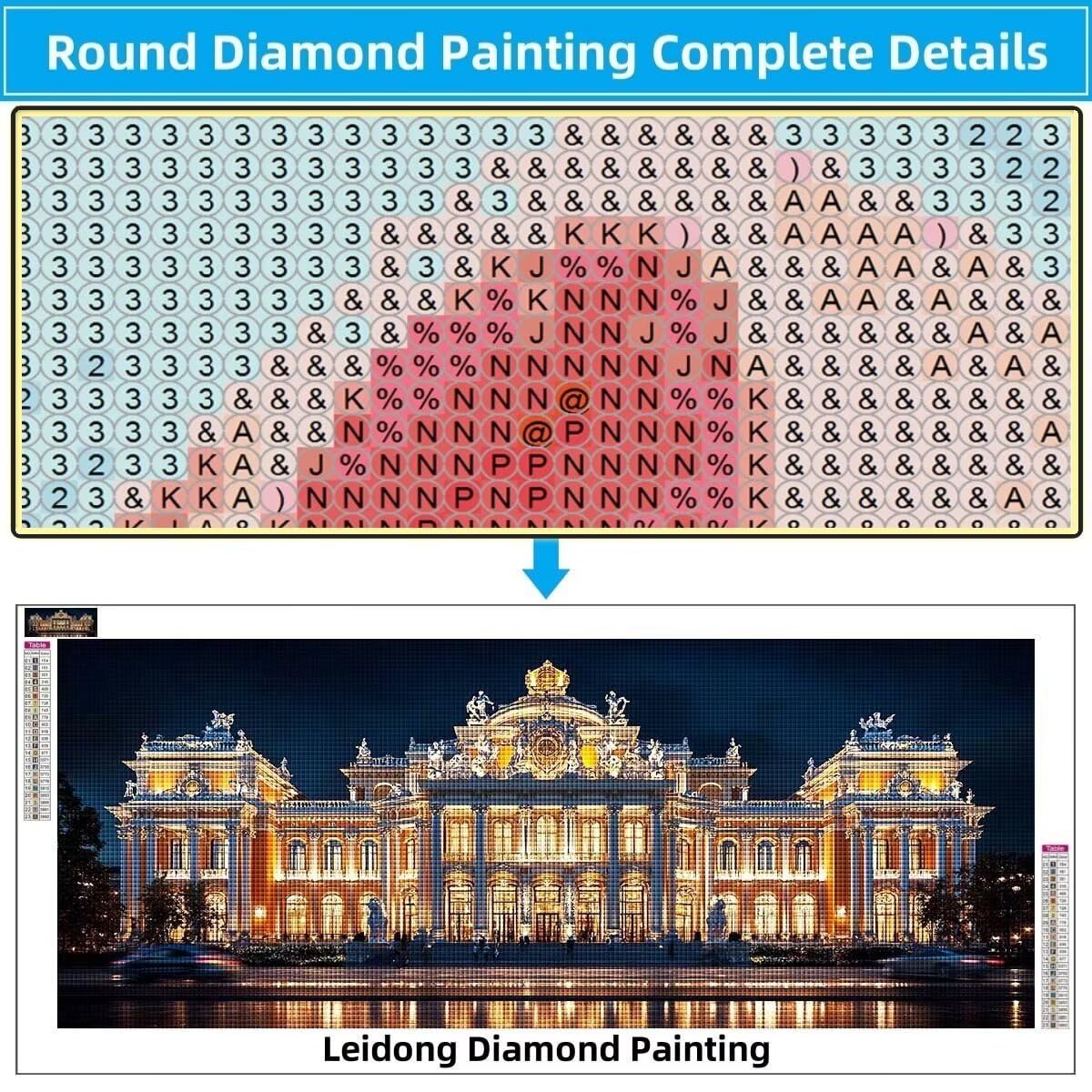 Malarstwo diamentowe 5D "zrób to sam" dla dzieci, mały hotel, krajobraz, obraz diamentowy 70 x 180 cm, tworzenie mozaiki według liczb, zestaw do malowania krzyżykowego, dla dorosłych, do dekoracji
