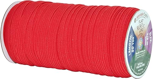 Vista 231 de Mandala Crafts - Rollo de cordón elástico plano para costura y manualidades Beige