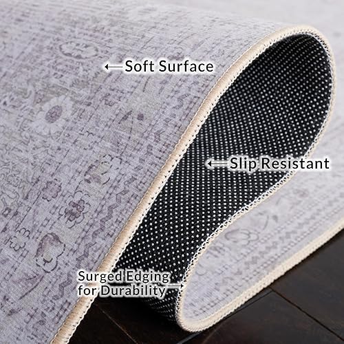 Miniatura 6 de SAFAVIEH Tucson Collection - Alfombra de área de 9 x 12 pies, diseño beige y beige, persa, no desprende pelusa, lavable a máquina y antideslizante,