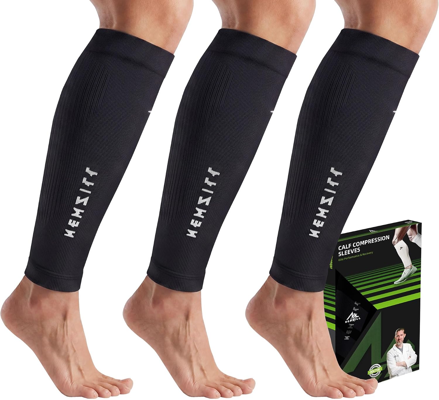 NEWZILL Compression Calf Sleeves (20-30mmHg) for Men & Women Perfect Option to Compression Socks for Running Travel Nursing