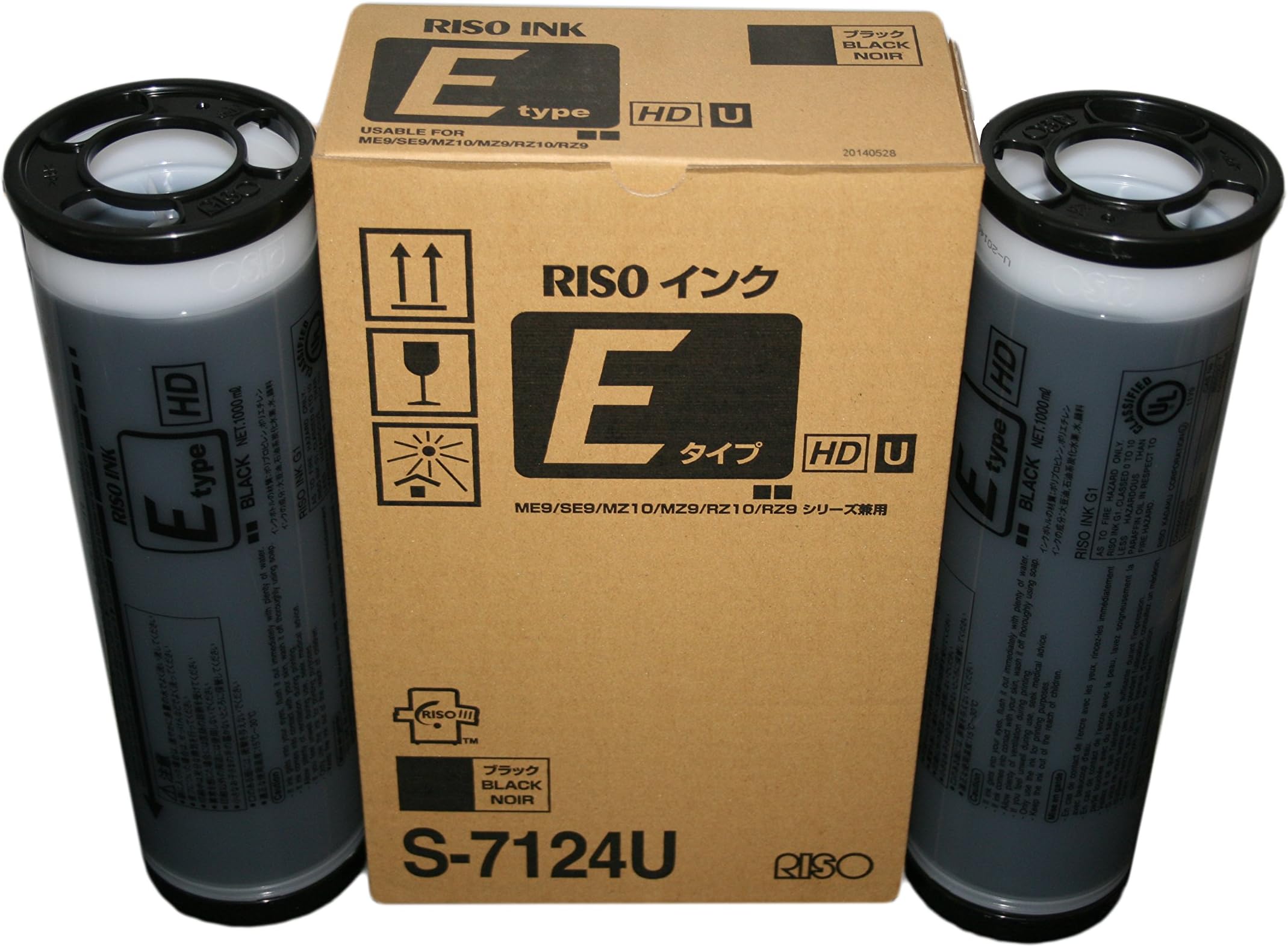Riso S-6870 / S-7124 F Type HD Black Ink, Box of 2
