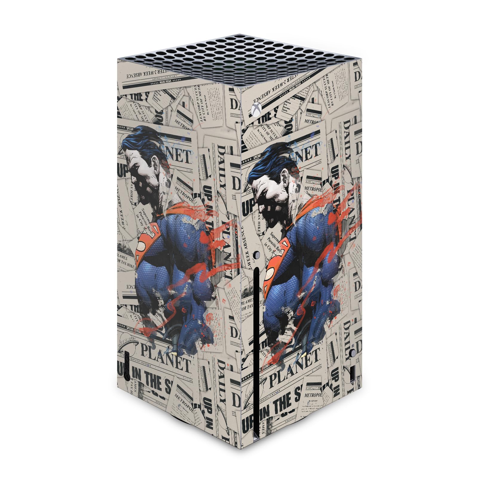 Head Case Designs sous Licence Officielle Superman DC Comics Journal Logos Et Bandes Dessinées Vinyle Autocollant De Jeu Peau Autocollant Couverture Compatible avec Xbox Series X Console
