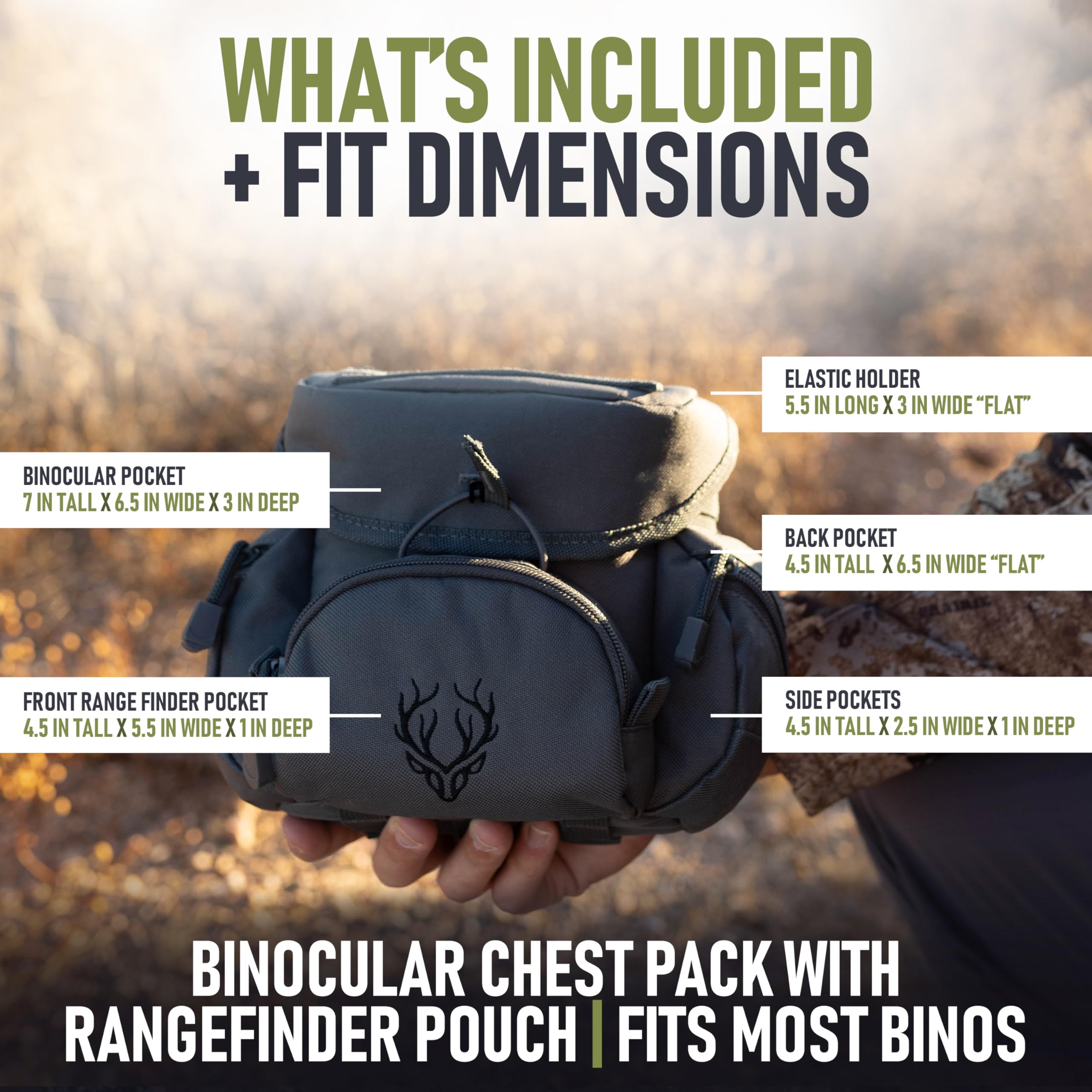 Boundless Performance Fernglas-Geschirrtasche – unsere Bino Geschirrtasche ist ideal für Jagd, Wandern und Schießen
