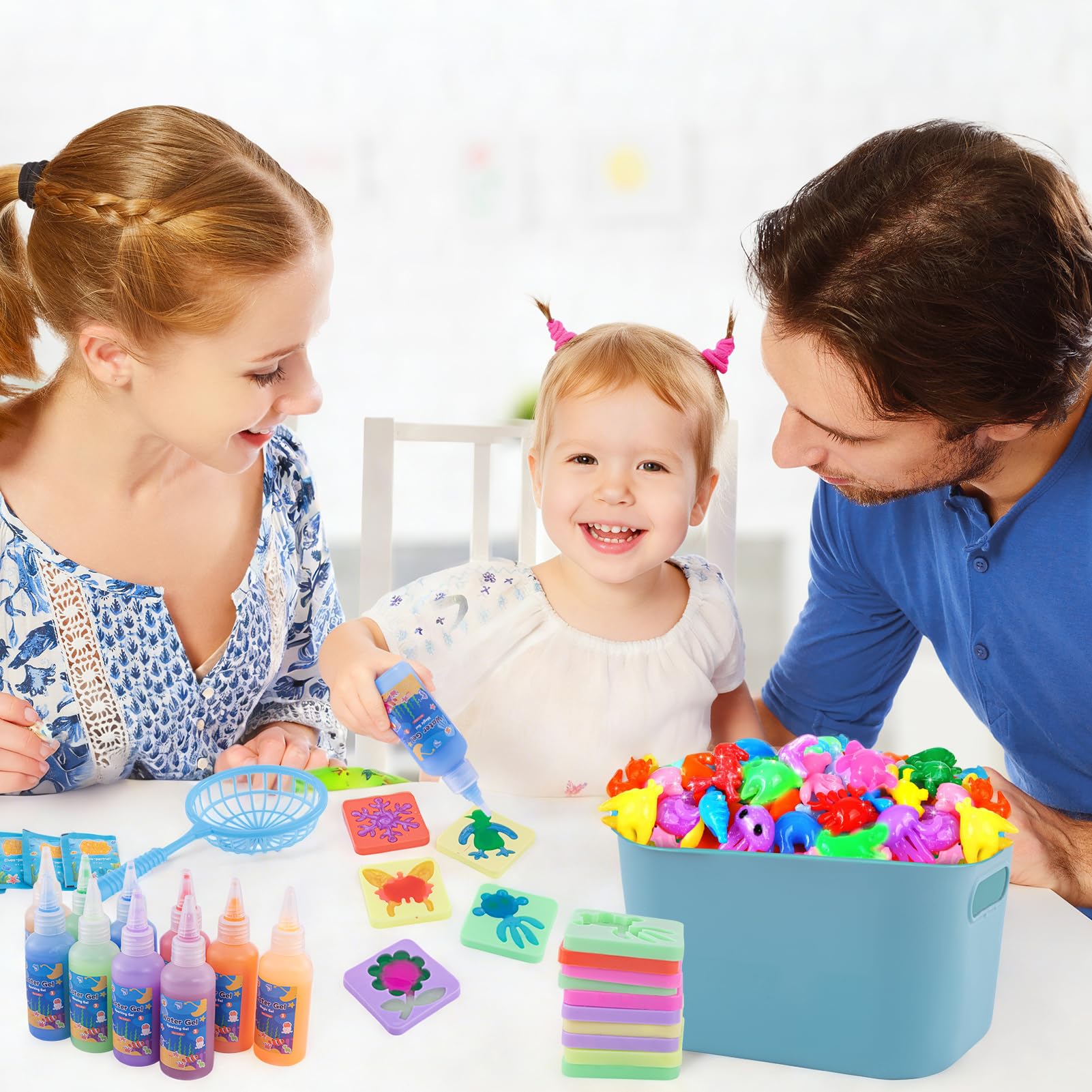 Magic Water Gel Toy Kit DIY 3D Jouet en gel d'eau pour enfants 4 5 6+ | Avec 24 couleurs et 20 formes, jouet créatif d'anniversaire, cadeau de Noël pour garçons et filles à partir de 3 ans