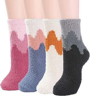 Zando Womens Fuzzy Socks Slipper Socks for Women-Warm Fluffy Cozy Non-Slip, for Yoga, Hospital, Home, Gifts