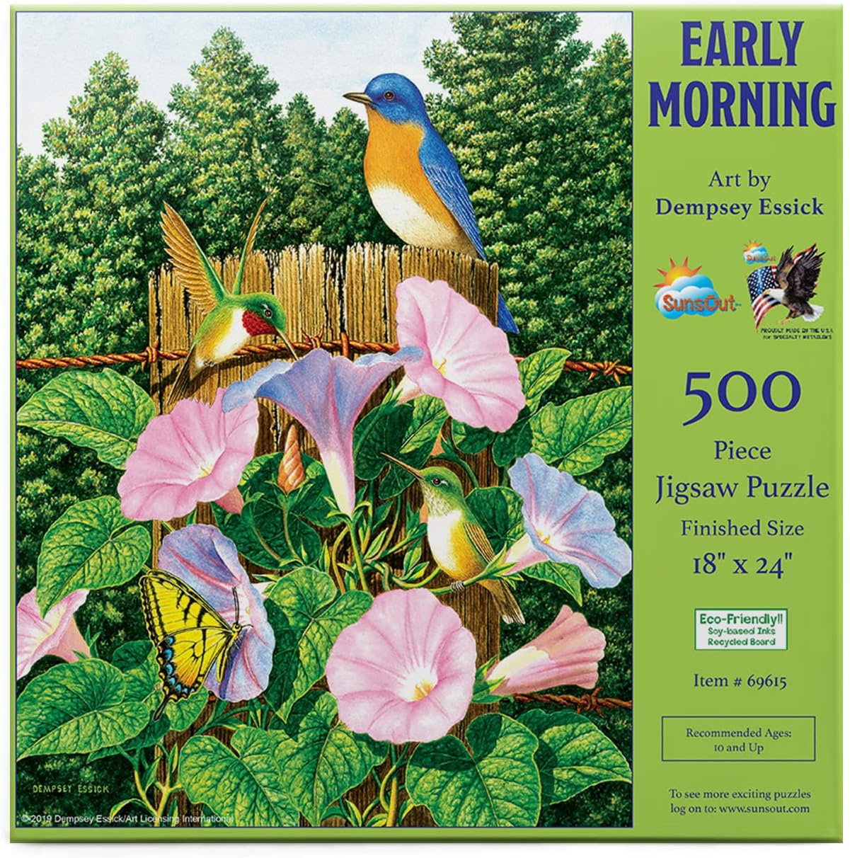 SUNSOUT INC - Early Morning - 500 pc Jigsaw Puzzle by Artist: Dempsey Essick - Finished Size 18" x 24" - MPN# 69615