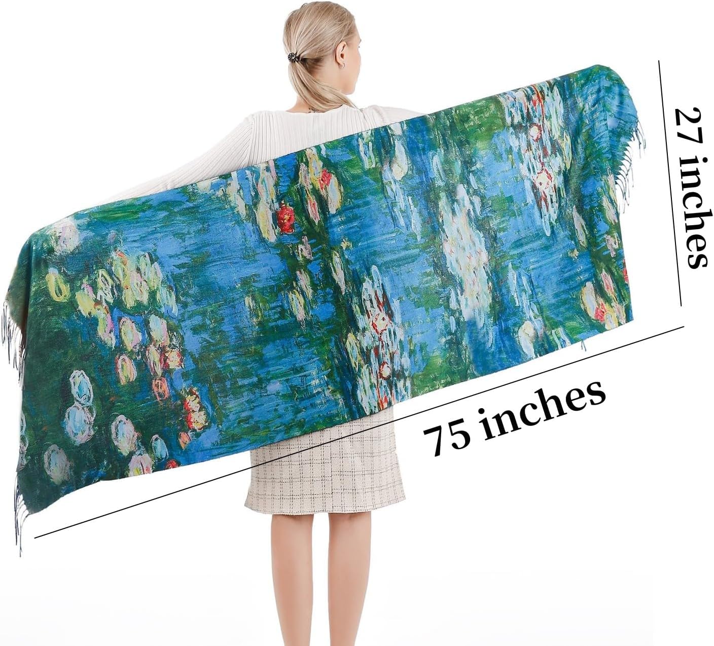 Scarf Shawl Wraps for Women Pashmina Soft Cashmere Scarf Printed Large Blanket Scarf Warm for Fall Winter - Image 4